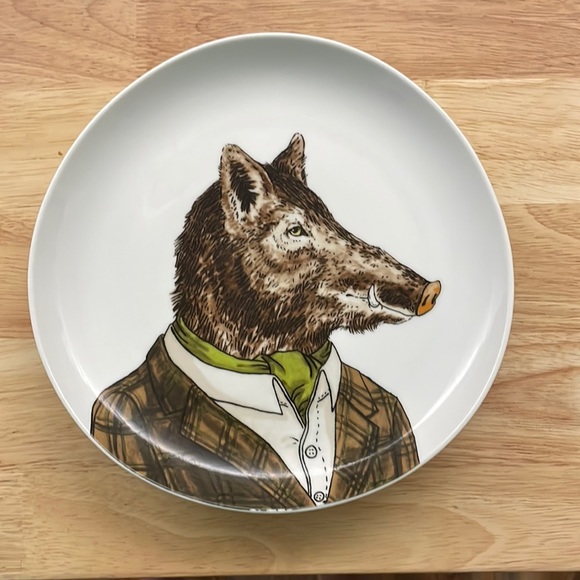 West Elm Dining Westelm Rachel Kozlowski Dapper Animal Plate Boar